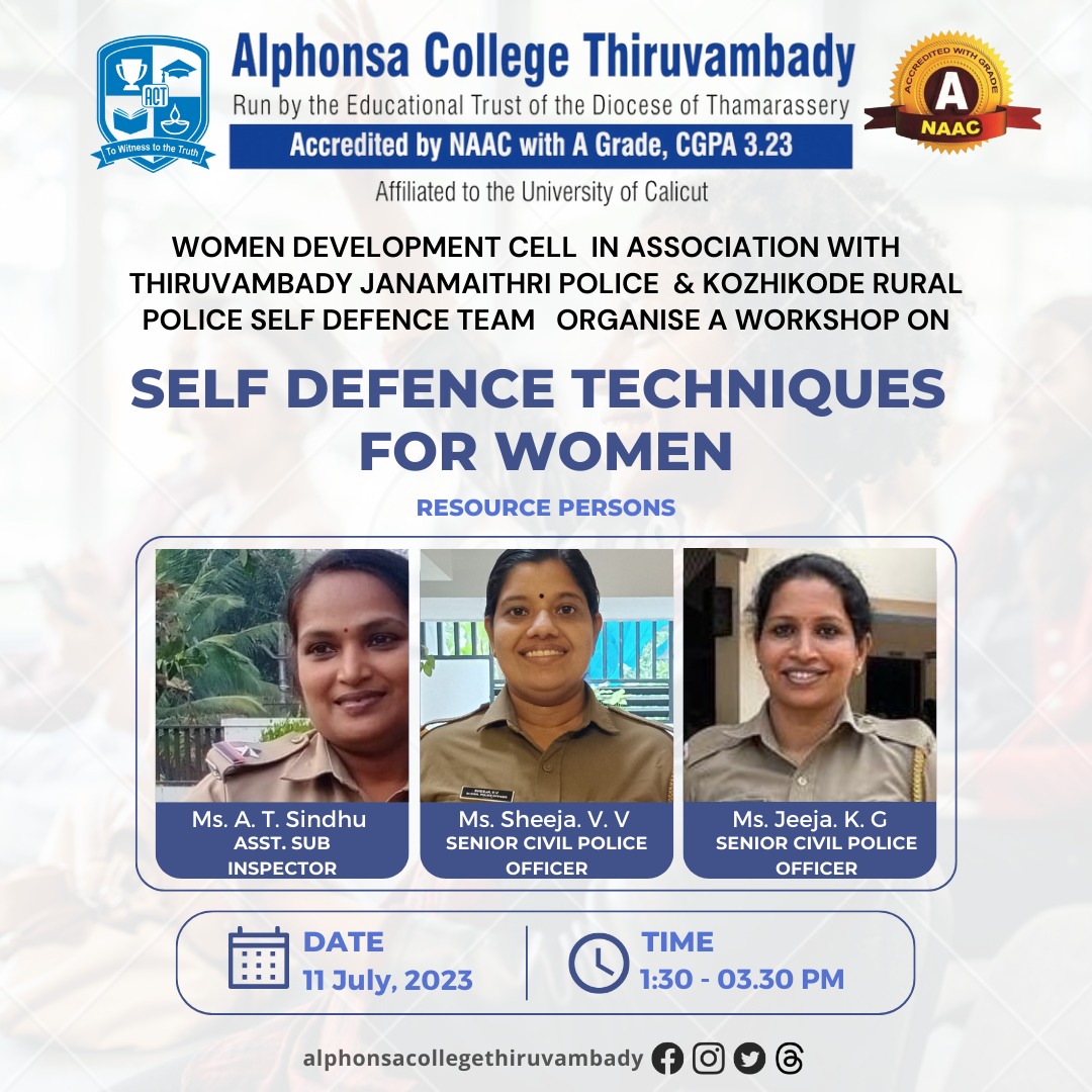 Workshop on Self Defence Techniques for Women