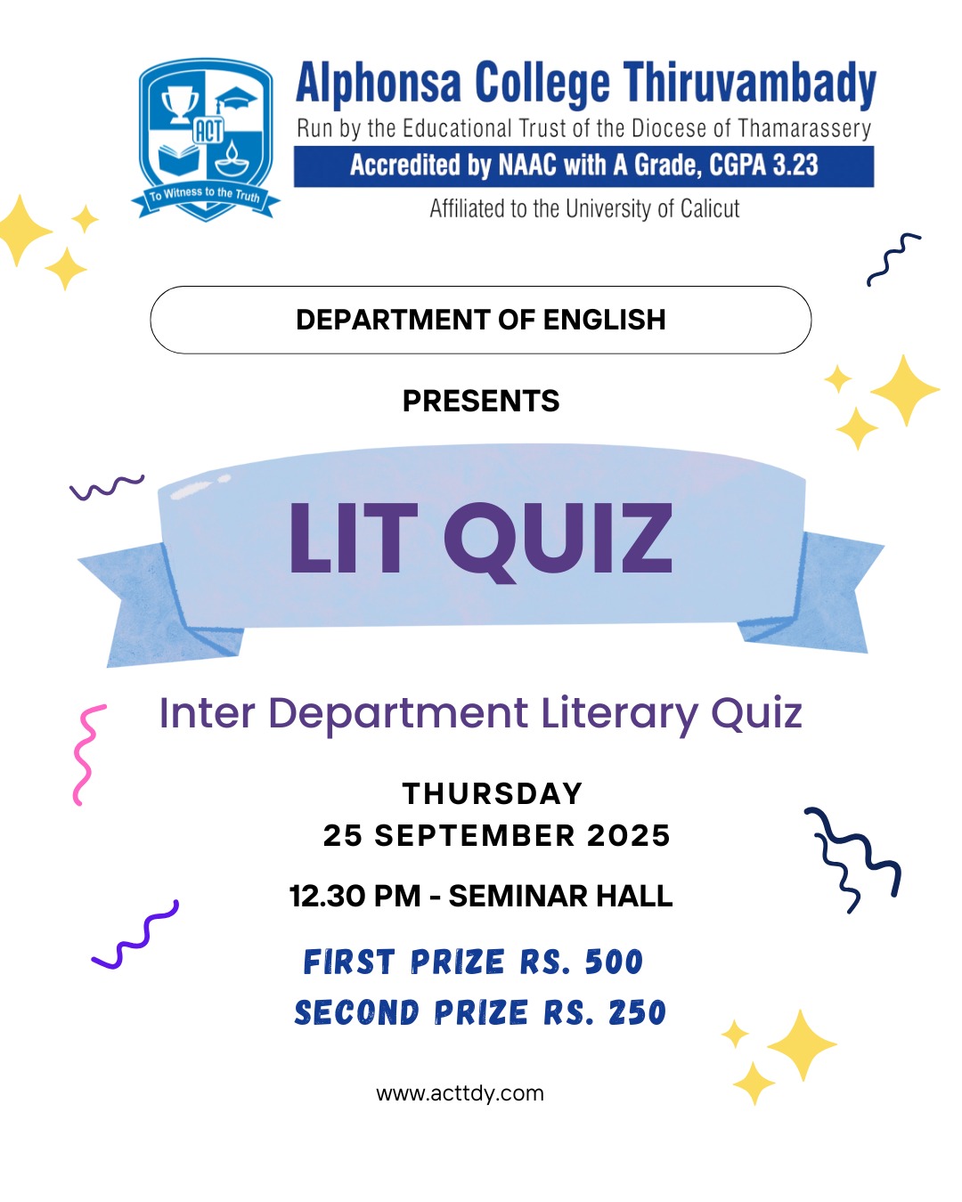Inter Department Literary Quiz